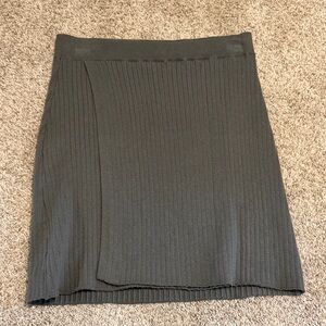 Free People Army Green Sweater Skirt